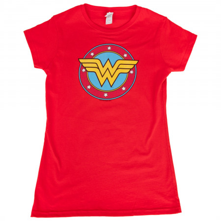 Wonder Woman Vintage Stars Logo Women's T-Shirt